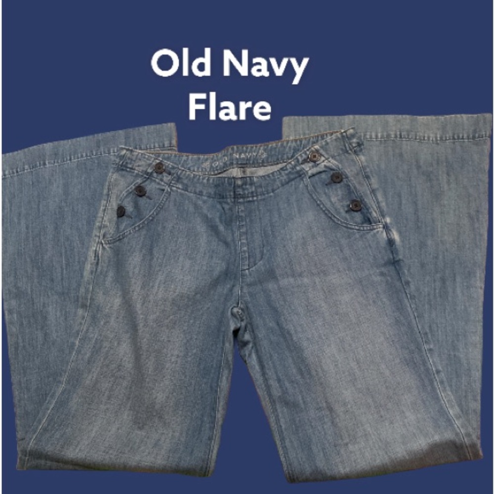⭐️Old Navy Flare Wide Leg Buttoned Pockets Pants⭐️